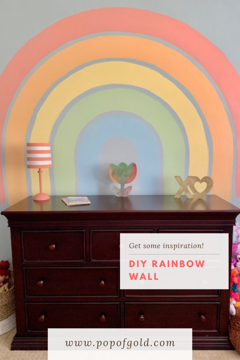 Rainbow Wall DIY Tutorial - Pop of Gold